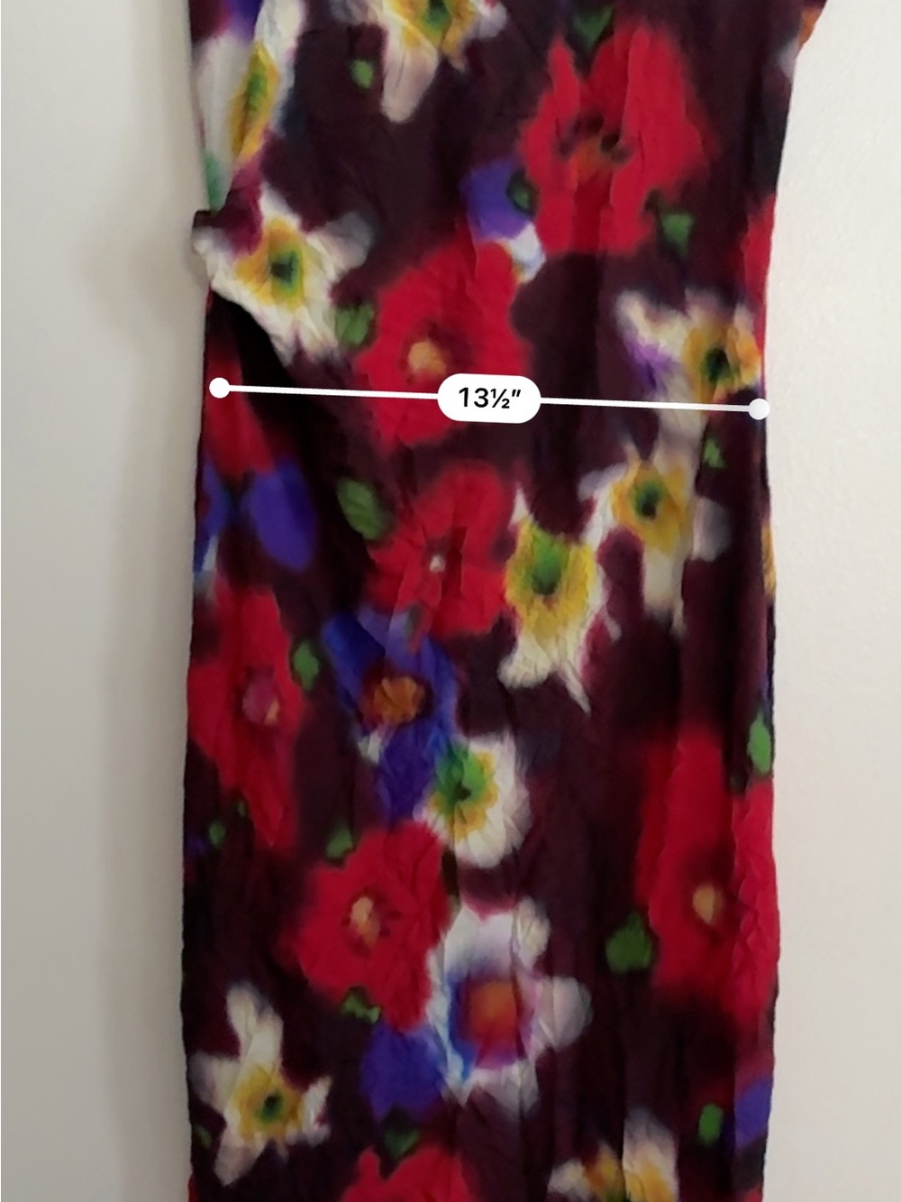 Zara Multicolor Floral Print Dress - Red, Purple & Blue Accents - Picture 7 of 7